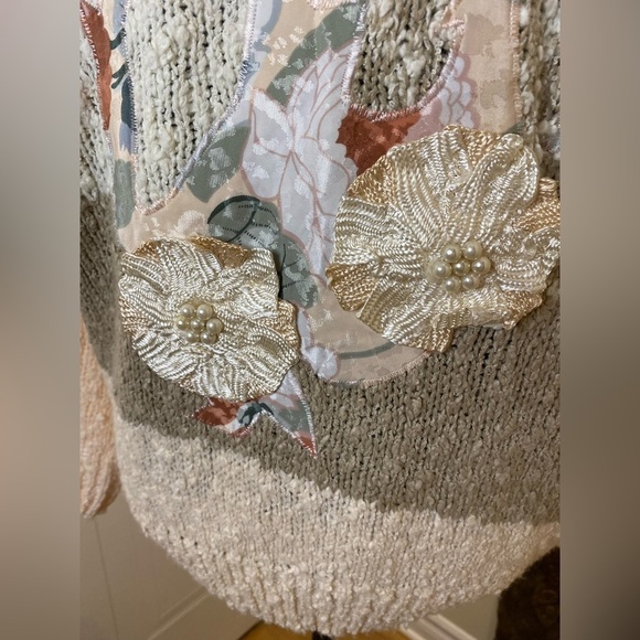 RARE Vintage 80’s Jessica (not Jessica Simpson  😂) Appliqué Sweater/Cottagecore - Picture 7 of 14